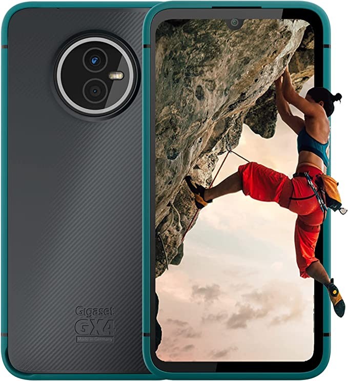 Gigaset GX4 Outdoor Smartphone 4G - Military Standard - Dust & Waterproof IP68 - 6.1 Inch HD+ V-Notch Display with Corning Gorilla Glass - 64GB + 4GB RAM - 48MP Camera - Fast Charge - Android 12