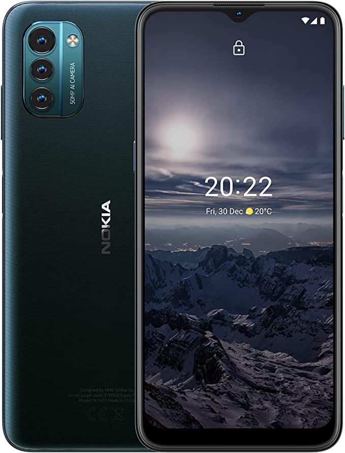 Nokia G21 Smartphone, 6.5" HD+, 90Hz Frame Rate, Android 11, 4GB RAM/64GB ROM, uSD Supports up to 512GB, 5050mAh, 50MP, 2MP Macro, 2MP Depth, 18W Fast charging. Compatible