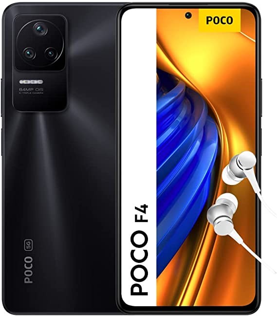 POCO F4 5G Smartphone+Kopfhörer, 8+256GB Handy ohne Vertrag, 6.67" 120Hz AMOLED DotDisplay, 64MP Hauptkamera mit OIS, 4500mAh, 67W Turbo Charge