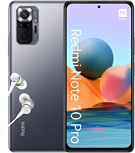 Xiaomi Redmi Note 10 Pro (6.67 inches), Powerful Android Smartphone without Contract + Headphones, 120 Hz AMOLED Display, 6 GB RAM + 128 GB Memory, Dual SIM, 108 MP Quad Camera