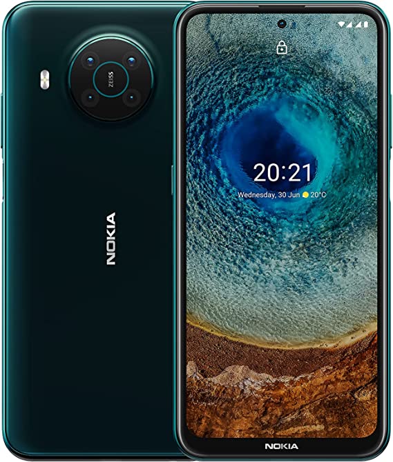 Nokia X10 Smartphone with Super Fast 5G, 3 Year Warranty, 6.67 Inch Full HD+ Screen, 48 MP Quad Camera, RAM 6 GB / ROM 64 GB, 100% Compostable Case