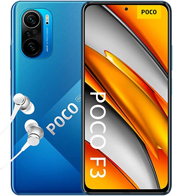 Poco F3 5G Smartphone without Contract + Headphones (16.94 cm (6.67 Inch) AMOLED Display 120Hz, 6GB + 128GB Memory, 48MP Quad Rear Camera, 20MP Front Camera, Dual SIM, Android 11)