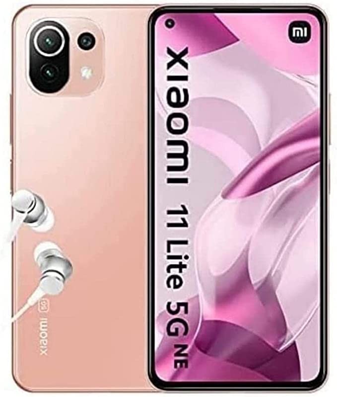 Xiaomi 11 Lite 5G NE smartphone + headphones, 6.55 inch (16.63 cm) FHD+ display, 128 GB internal memory, 8 GB RAM, 64 MP triple rear camera, 20 MP front camera, dual SIM, Android 11