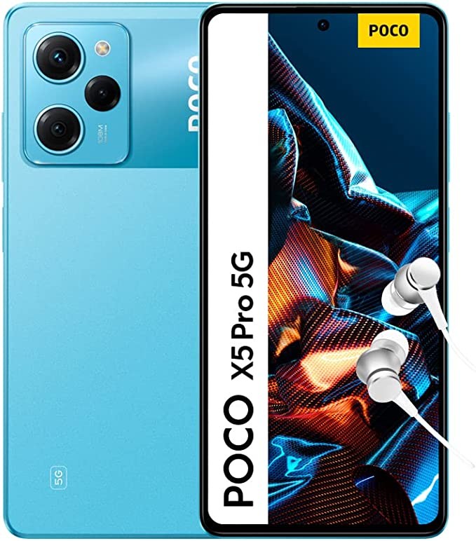 Xiaomi POCO X5 Pro 5G Smartphone + Headphones, 8 + 256 GB Mobile Phone without Contract, 6.67 Inch 120 Hz FHD + AMOLED DotDisplay, 108 MP Main Camera, 5000 mAh, 67 W Turbo Charge