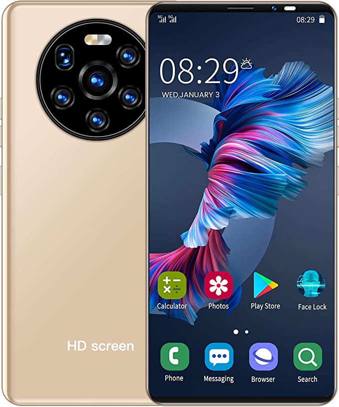 BTER Mate40 Pro Smartphone, 1 GB + 8 GB 5.45 Inch HD Screen 500 W Pixel Camera Dual SIM Card Mobile Phone Powerful Processor 128 GB