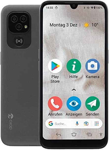 Doro 8100, 4G Seniors Smartphone, Noris Button, Triple Camera, Android 11 Go, 32 GB Memory